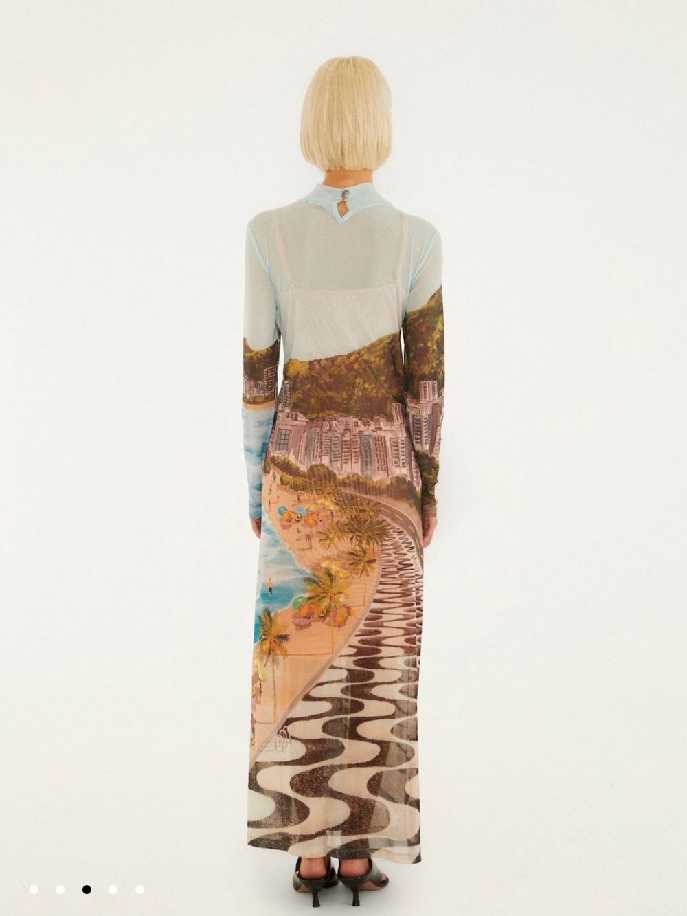 FARM Rio Copacabana Beach Long Sleeve Maxi Dress, NWT, Sz M - Picture 3 of 12
